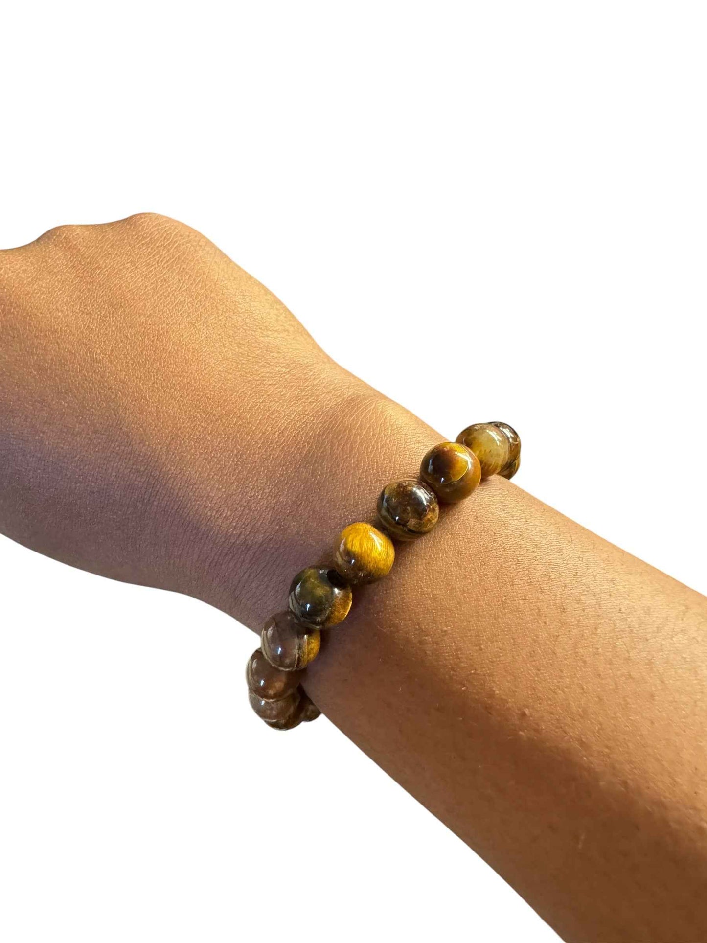 HerEdits™ Tiger’s Eye Bracelet – Golden Brown Crystal Beads
