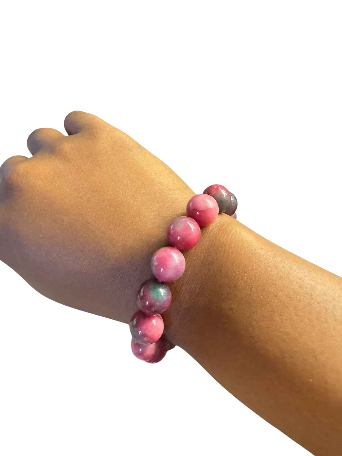 HerEdits™ Rhodonite Energy Bracelet – Pink Marble Stone Beads
