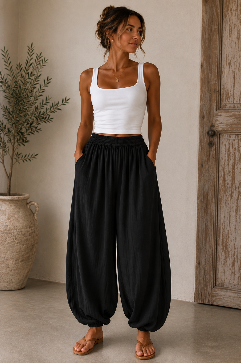 Soft Drape Balloon Trousers