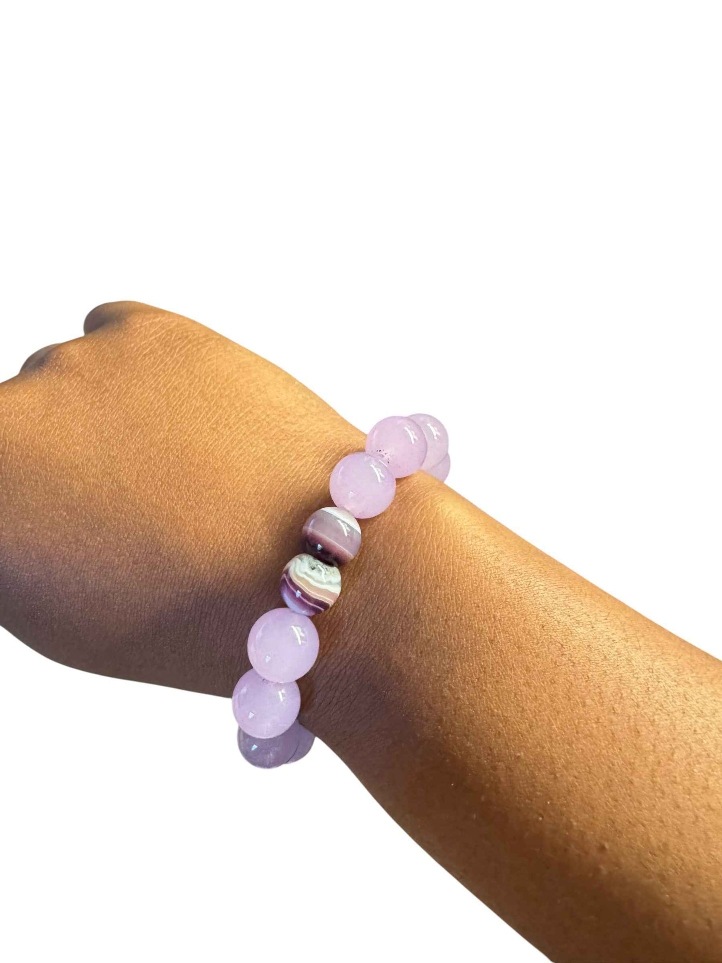 HerEdits™ Lavender Quartz Bracelet – Lilac Stone Beaded Bracelet