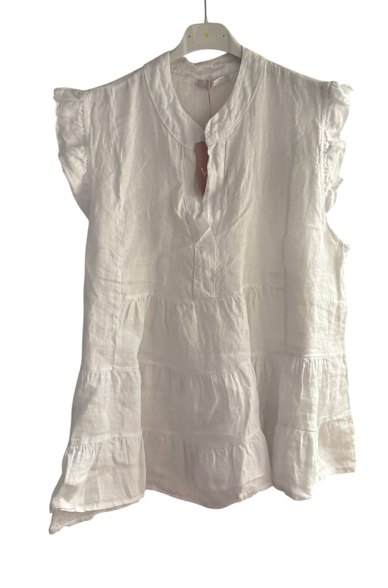 Frill Sleeve Cotton Blouse