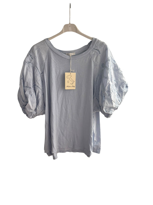 Embroidered Sleeve Top
