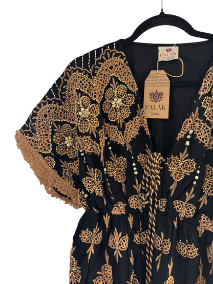 Palak Embroidered Sequin Boho Dress