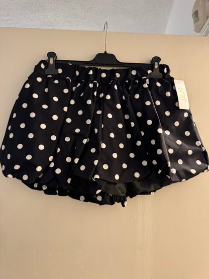 Polka Dot Bubble Hem Shorts
