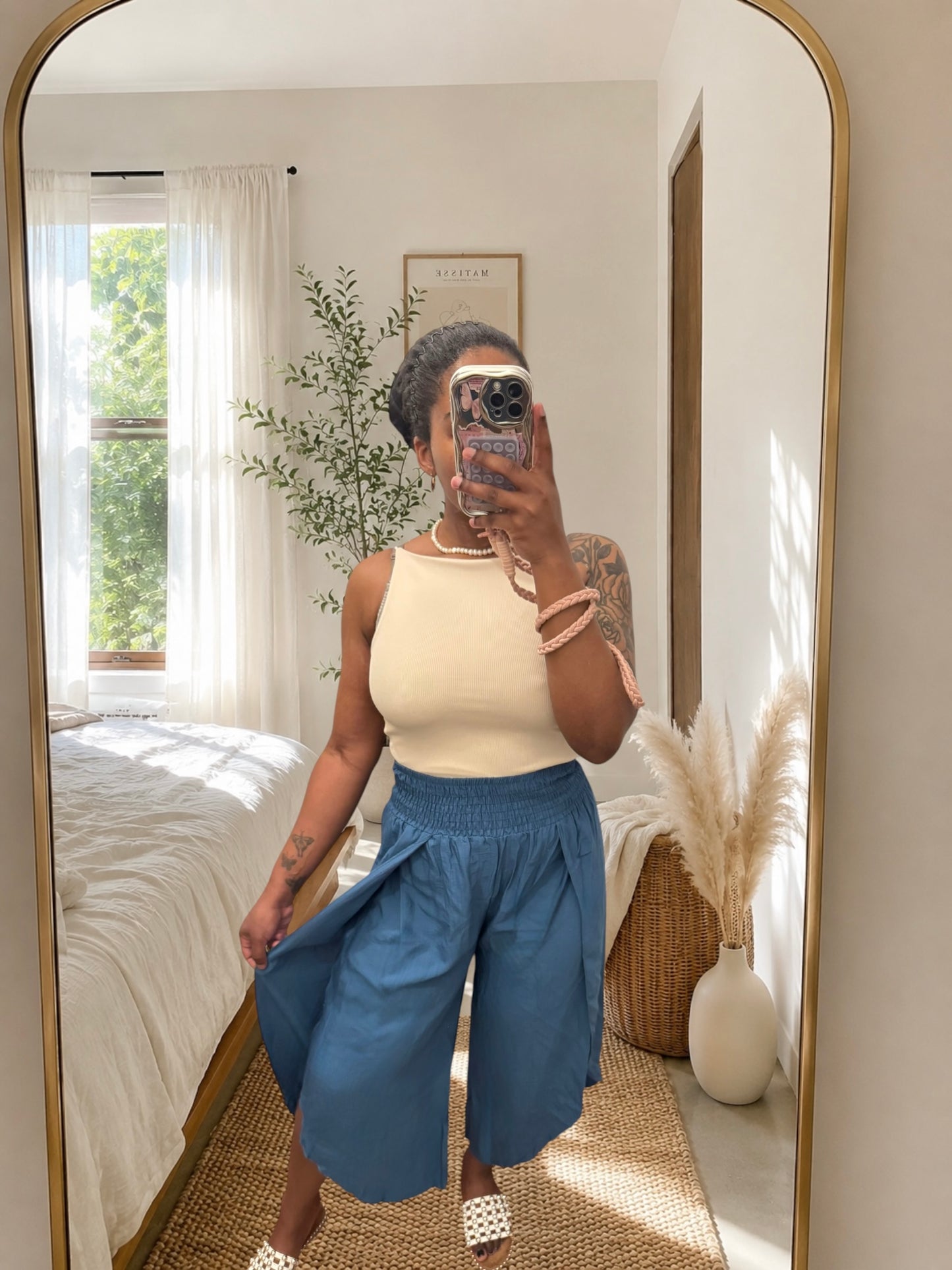 Viscose Tulip Wrap Over Trousers | HerEdits