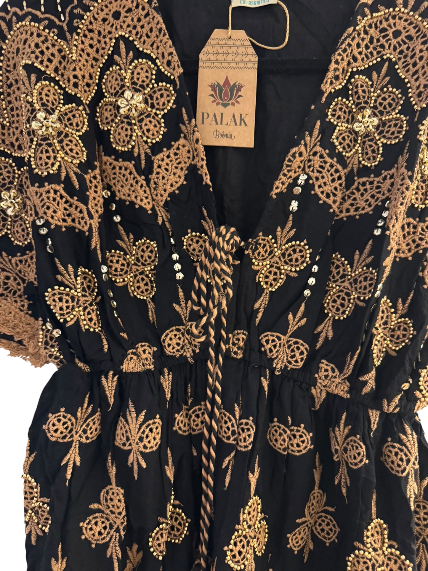 Palak Embroidered Sequin Boho Dress