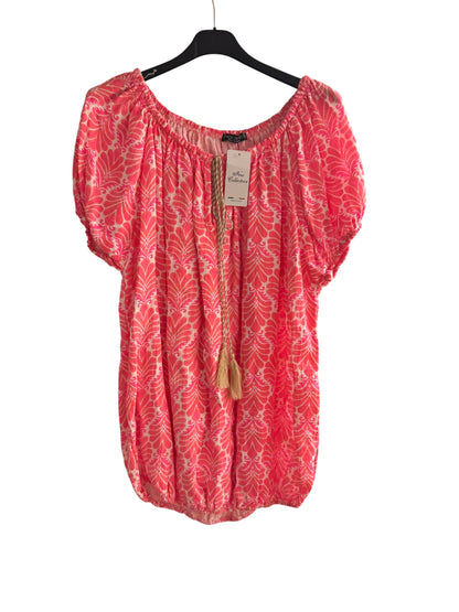 Neon Printed Bubble Tassel Top