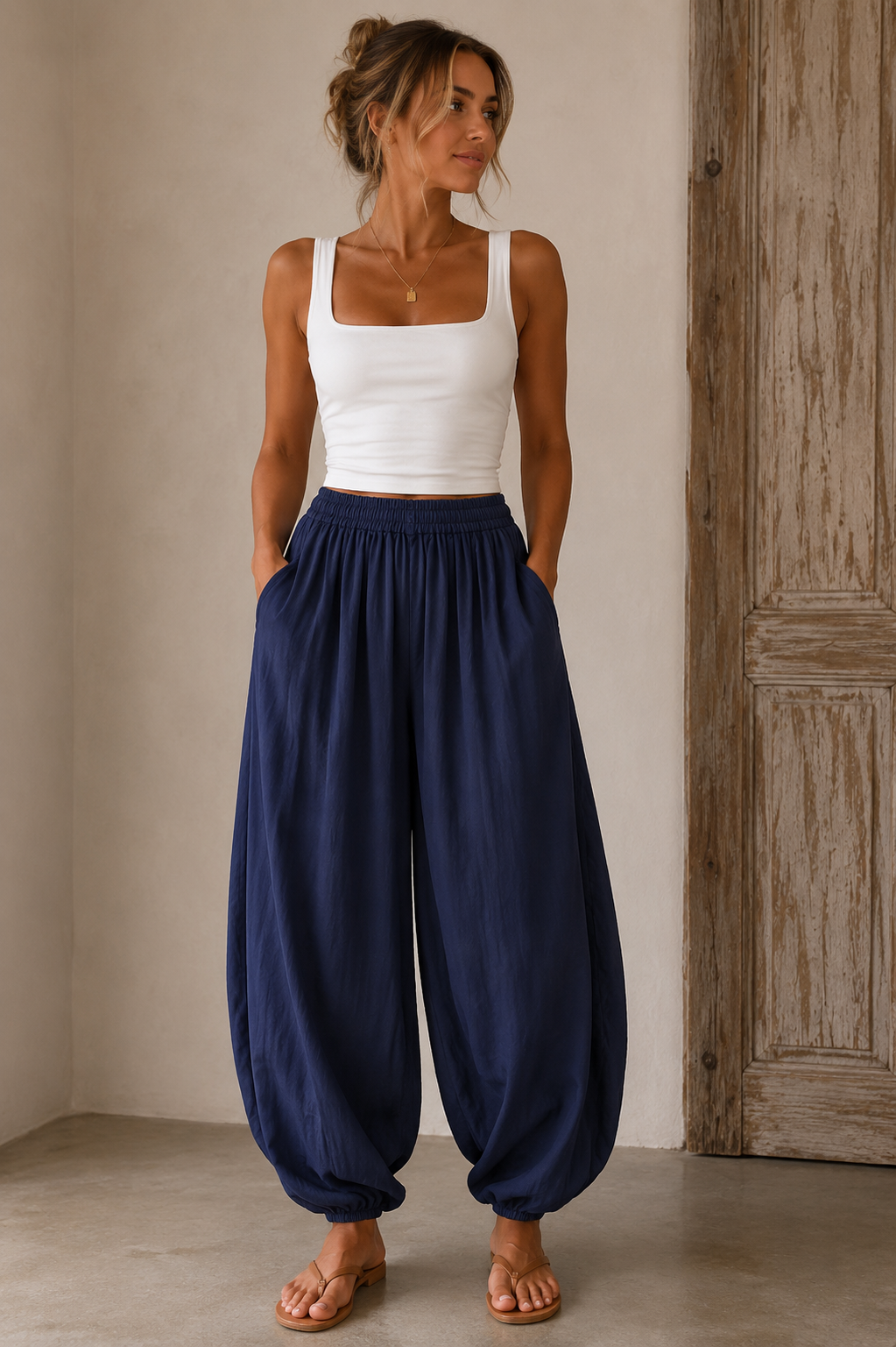 Soft Drape Balloon Trousers