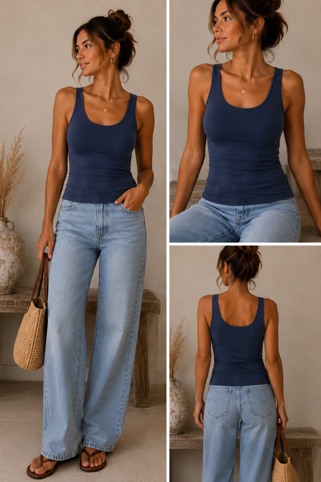 Soft Stretch Scoop Neck Vest