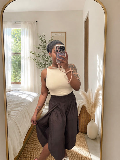Viscose Tulip Wrap Over Trousers | HerEdits
