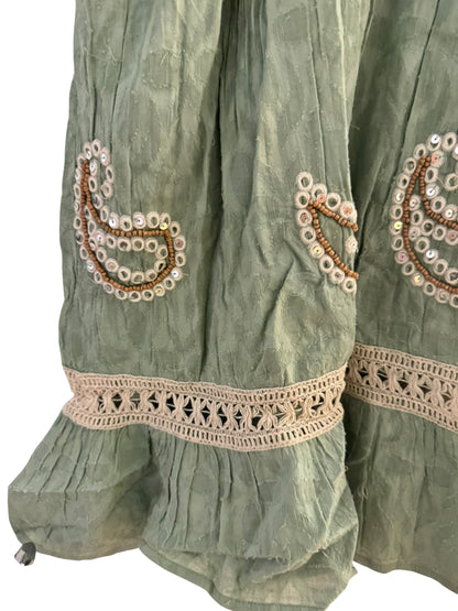 Palak Embellished Paisley Boho Dress