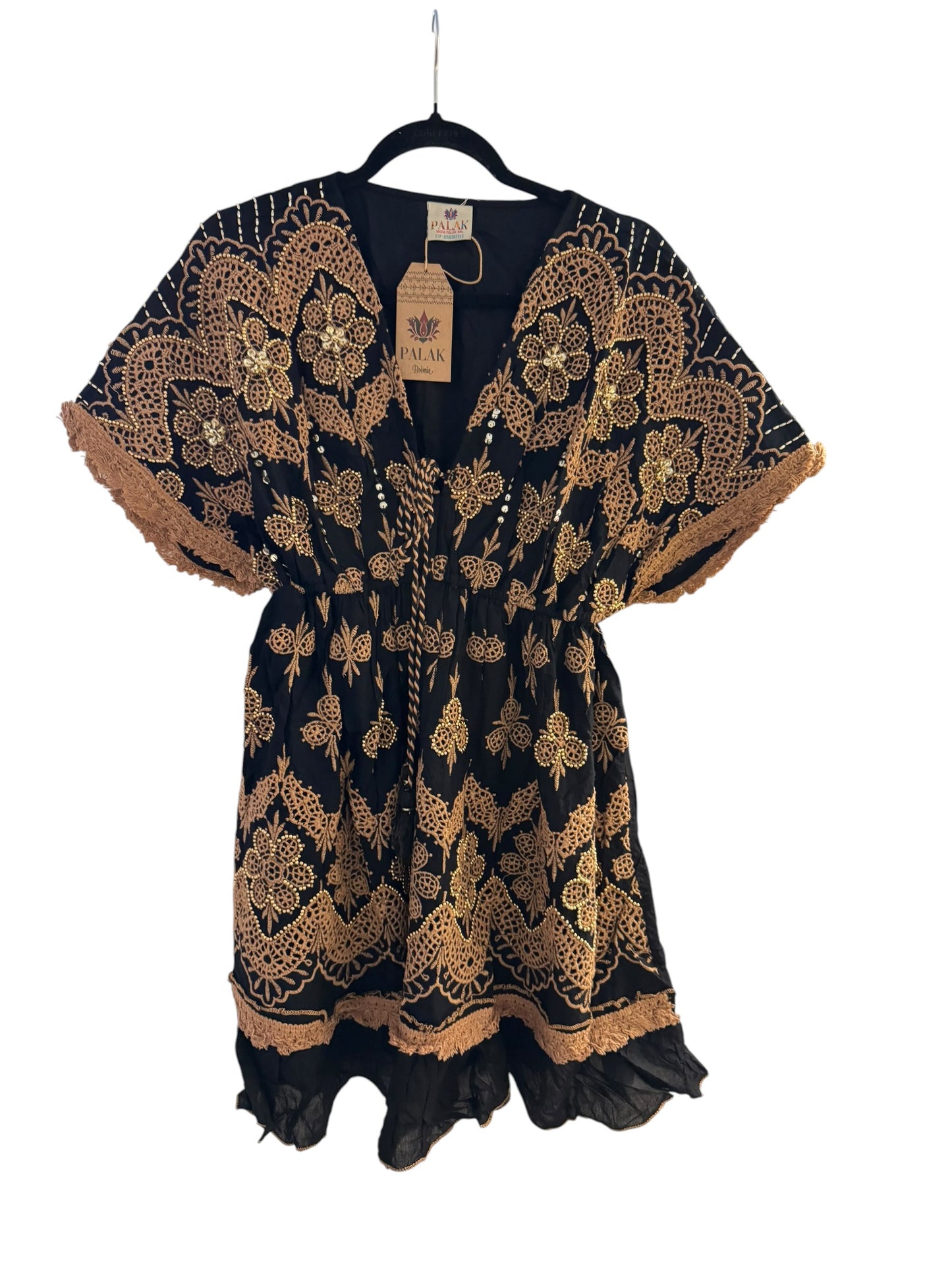 Palak Embroidered Sequin Boho Dress