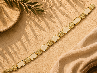 Statement Stretch Waist Belt | Gold Detail Elastic Belt | HerEdits