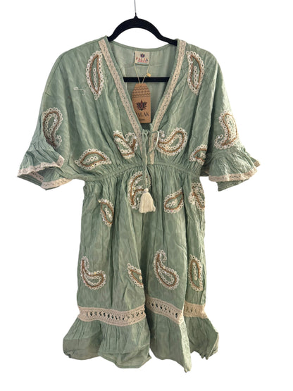 Palak Embellished Paisley Boho Dress
