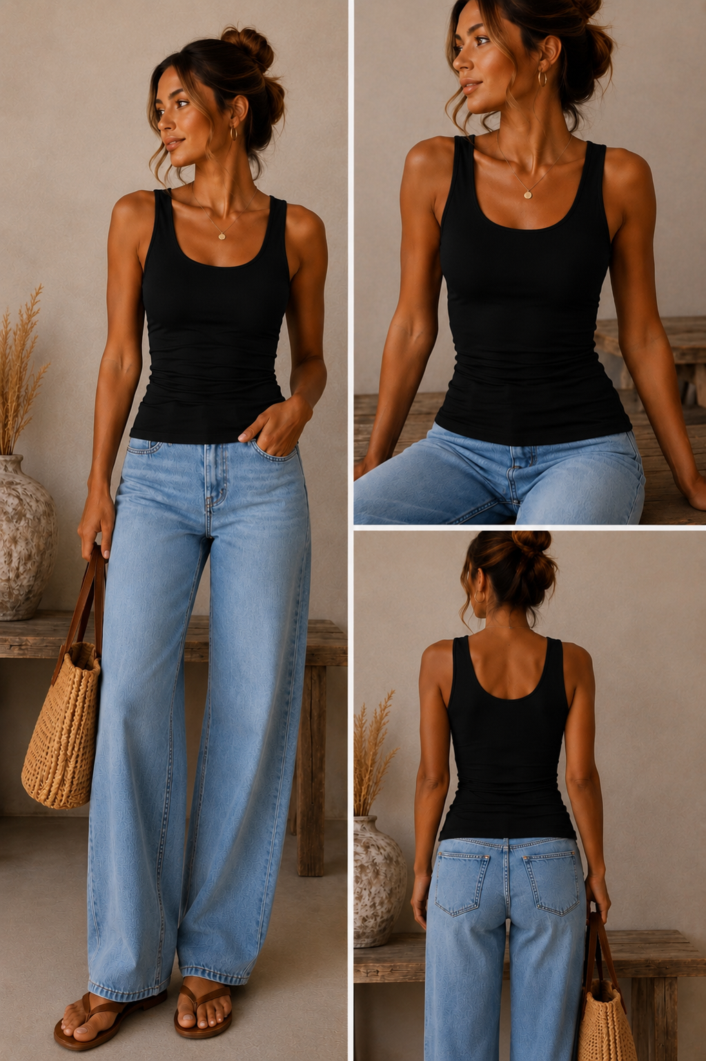 Soft Stretch Scoop Neck Vest