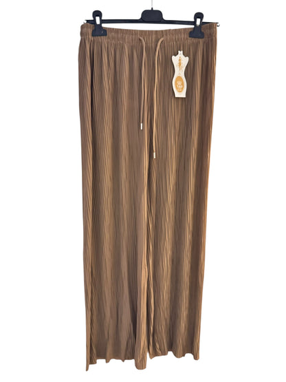 Soft Pleated Wide Leg Trousers