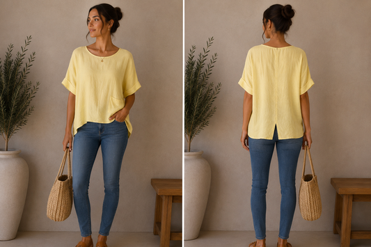 Cotton Linen Pocket Top | HerEdits