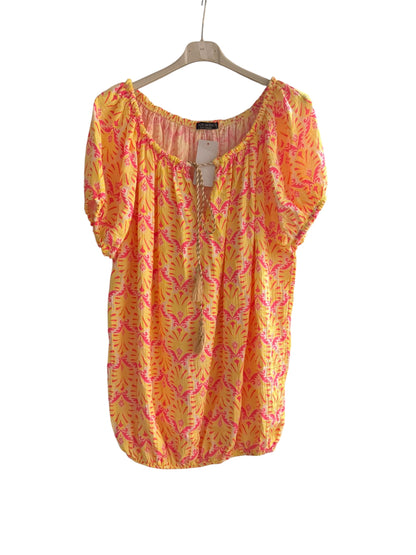 Neon Printed Bubble Tassel Top
