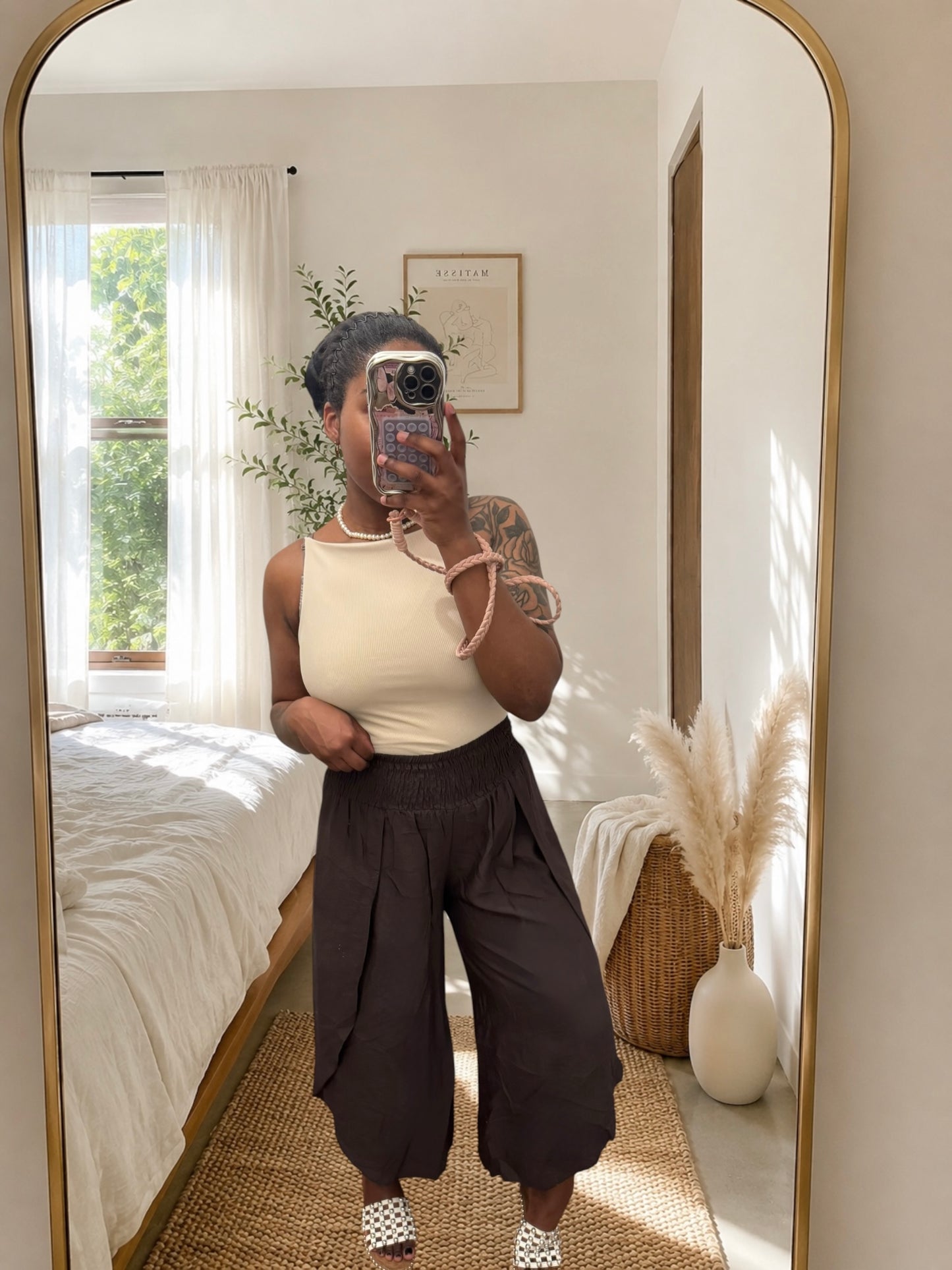 Viscose Tulip Wrap Over Trousers | HerEdits
