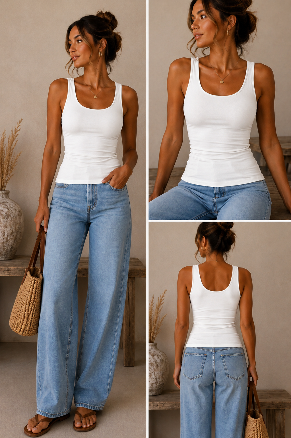 Soft Stretch Scoop Neck Vest