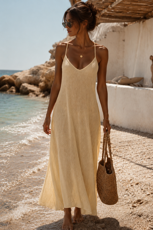 Cotton Cheesecloth Maxi Dress