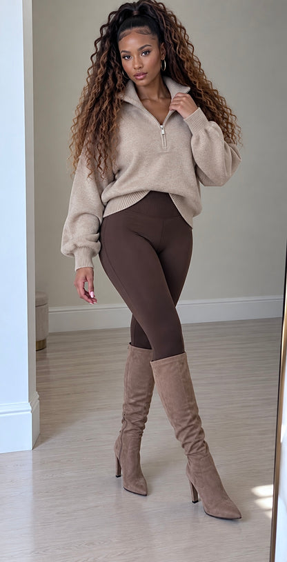 Women's Buttery Soft Half-Zip Knit Jumper