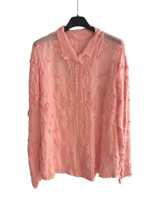 Sheer Embroidered Blouse