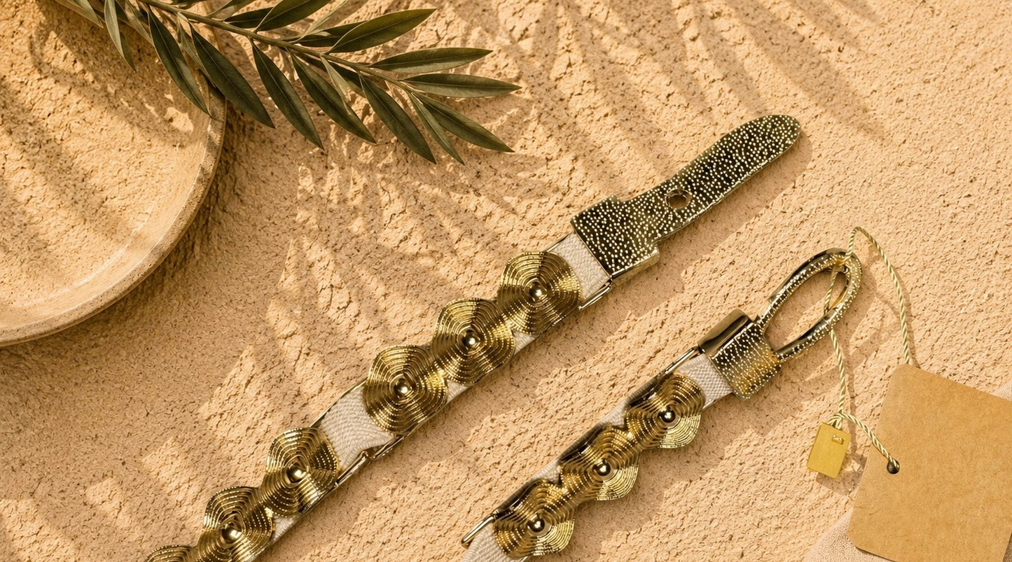 Statement Stretch Waist Belt | Gold Detail Elastic Belt | HerEdits