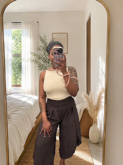 Viscose Tulip Wrap Over Trousers | HerEdits