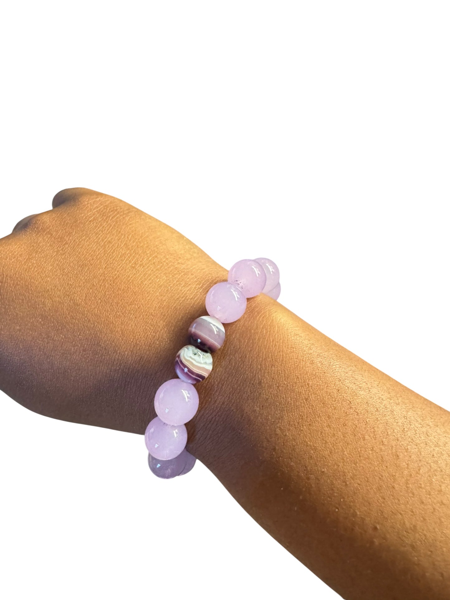 HerEdits™ Lavender Quartz Bracelet – Lilac Stone Beaded Bracelet