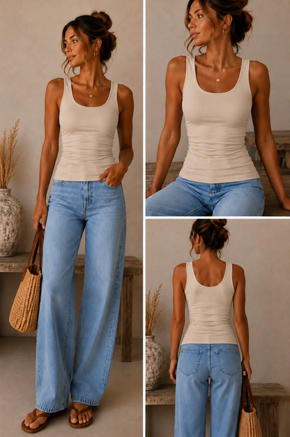 Soft Stretch Scoop Neck Vest