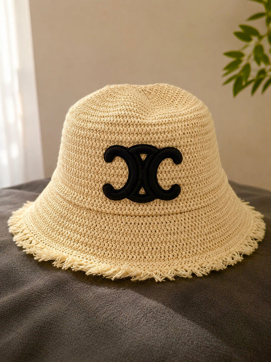 Inspired Woven Bucket Hat | Raffia Style Summer Beach Hat | HerEdits