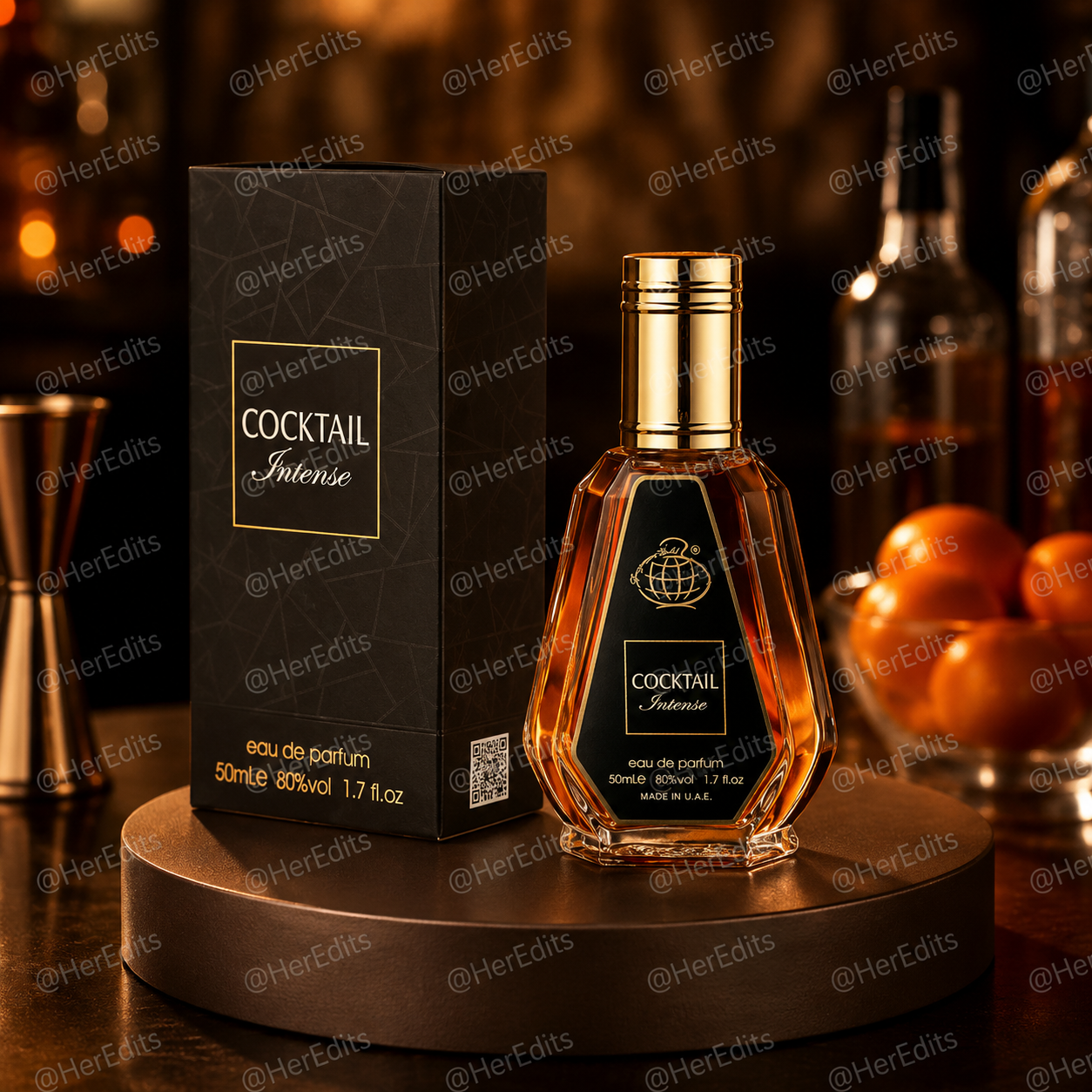 Cocktail Intense Eau De Parfum 50ml – Warm Cognac Vanilla Luxury Fragrance