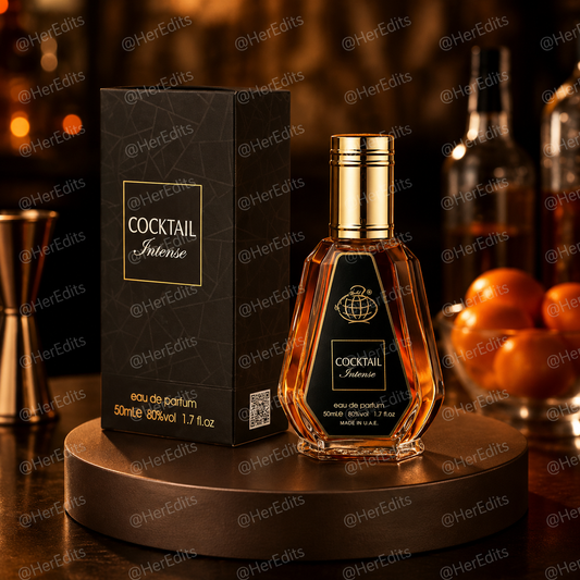 Cocktail Intense Eau De Parfum 50ml – Warm Cognac Vanilla Luxury Fragrance