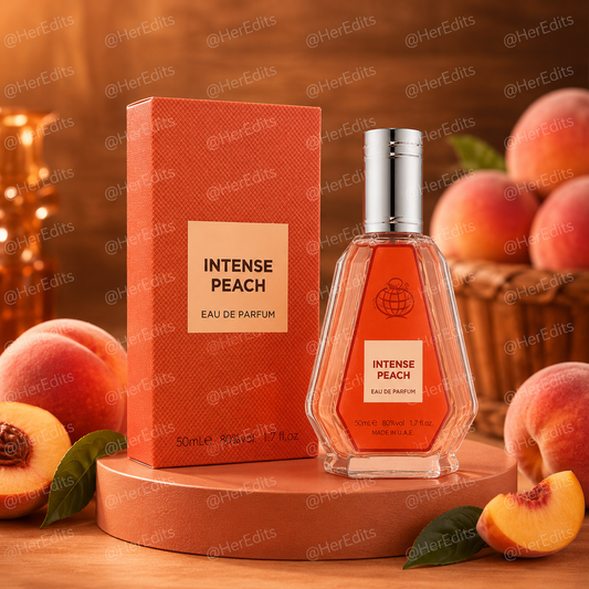 Intense Peach Eau De Parfum 50ml – Peach Vanilla Gourmand Fragrance