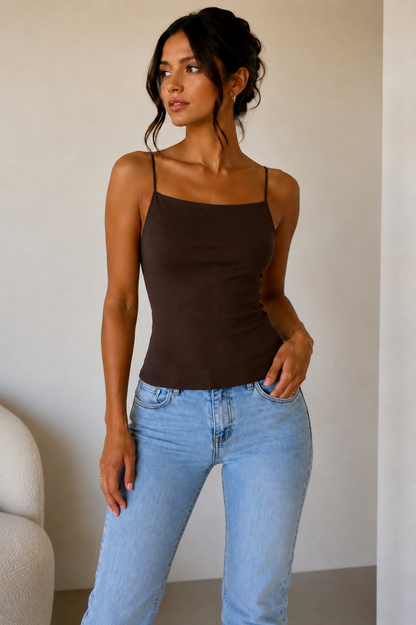 Ribbed Bodycon Reversible Cami Top | Double Lined | HerEdits