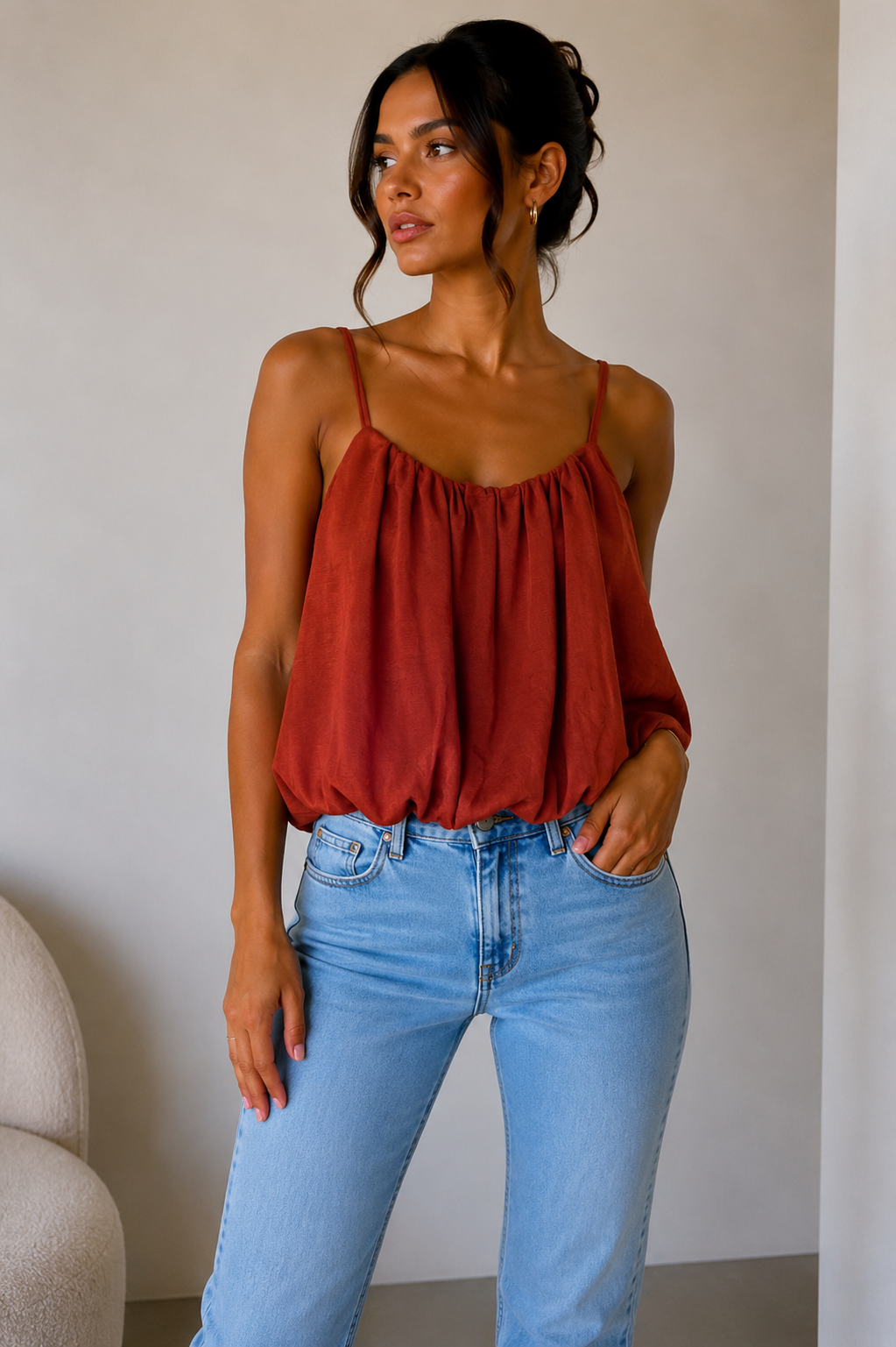 Bubble Hem Cami Top| HerEdits