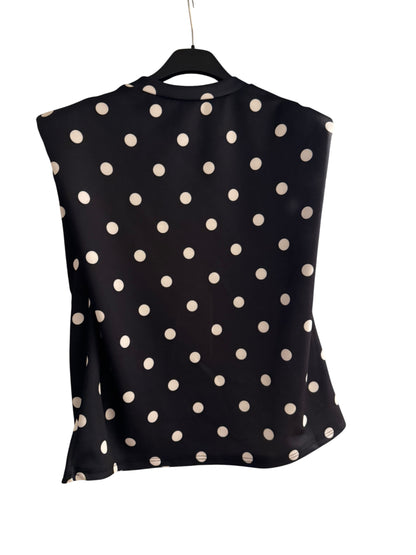Polka Dot Shoulder Pad Top – Elevated Everyday Blouse