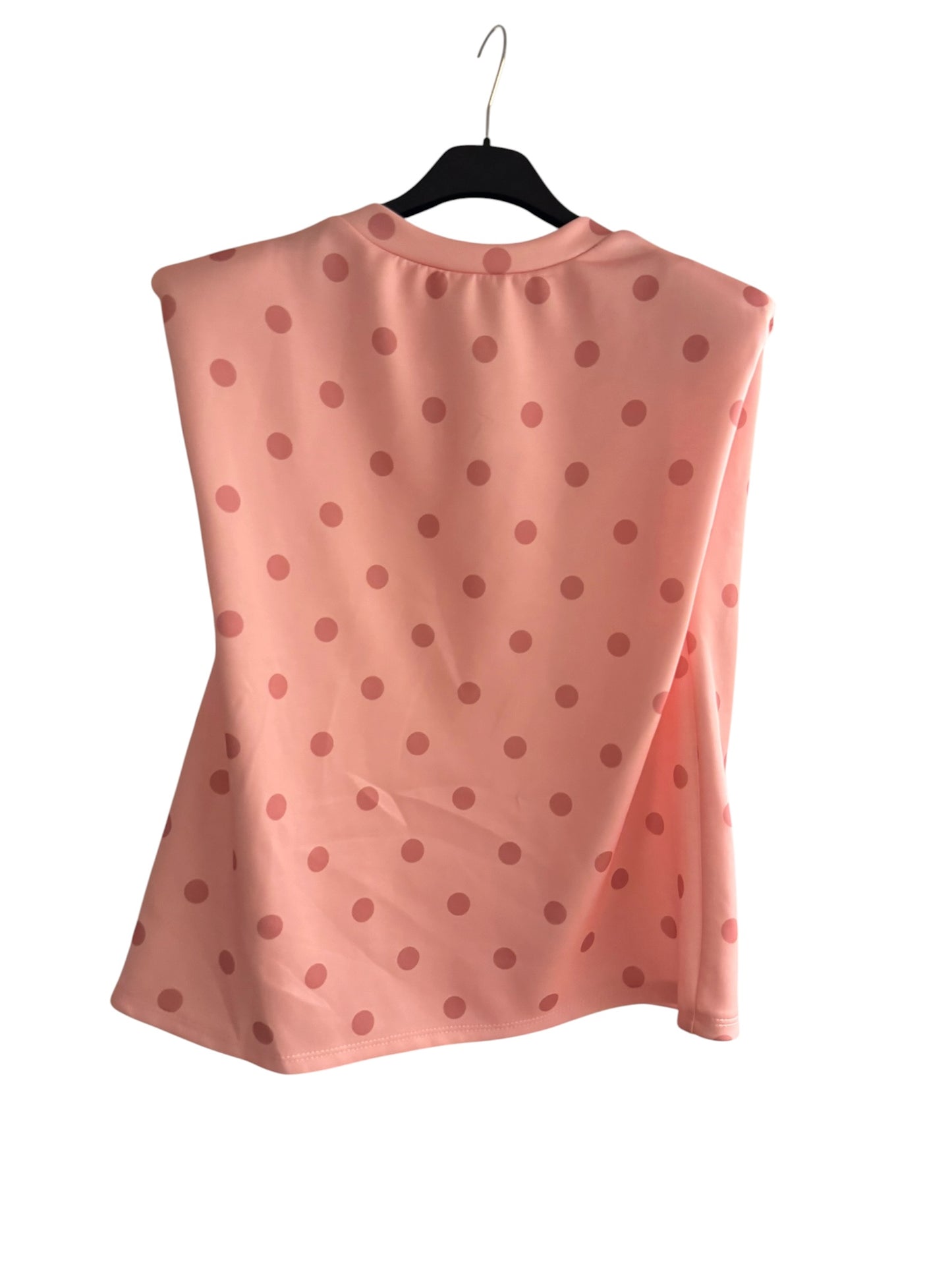 Polka Dot Shoulder Pad Top – Elevated Everyday Blouse