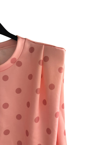 Polka Dot Shoulder Pad Top – Elevated Everyday Blouse