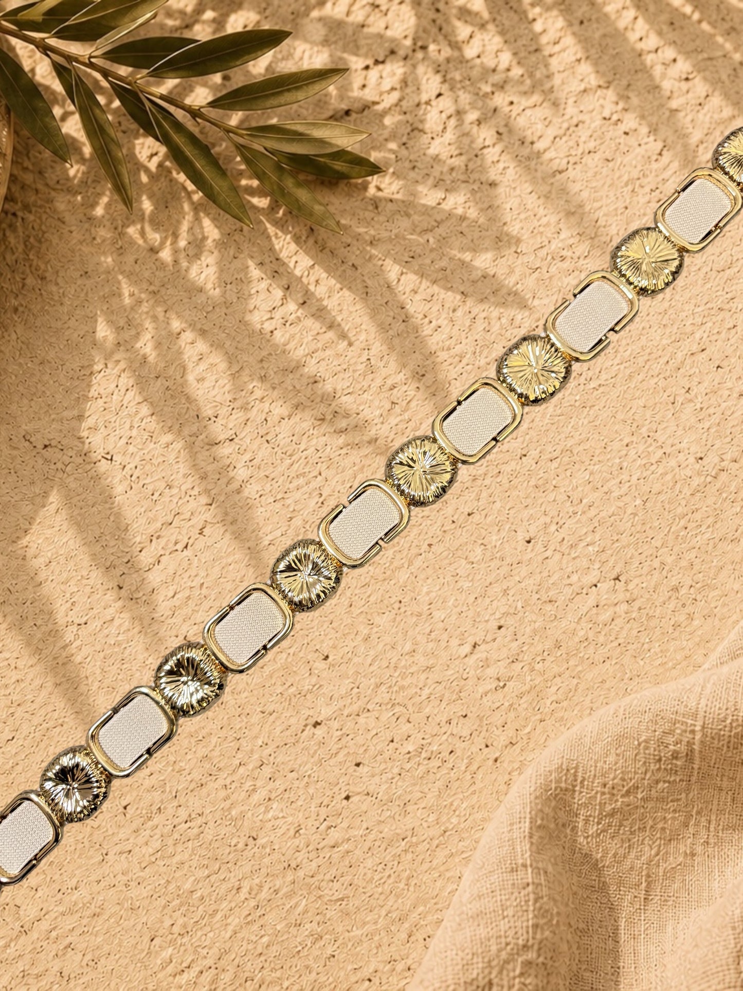 Statement Stretch Waist Belt | Gold Detail Elastic Belt | HerEdits