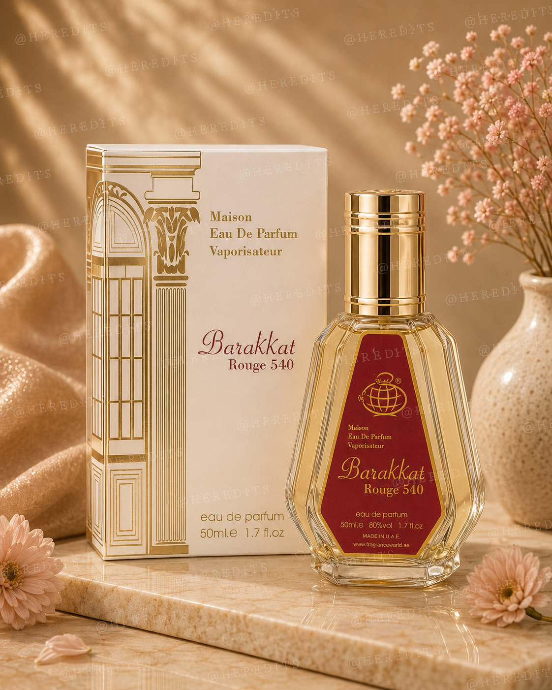 Barakkat Rouge 540 Eau De Parfum 50ml – Warm Amber Woody Luxury Fragrance