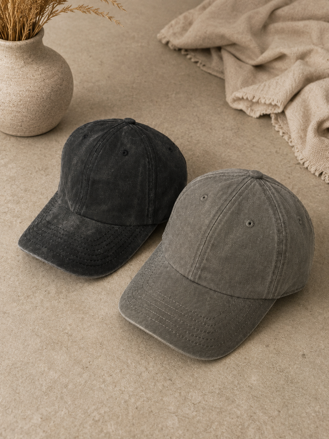 Acid Wash Baseball Cap | Vintage Washed Unisex Hat | HerEdits