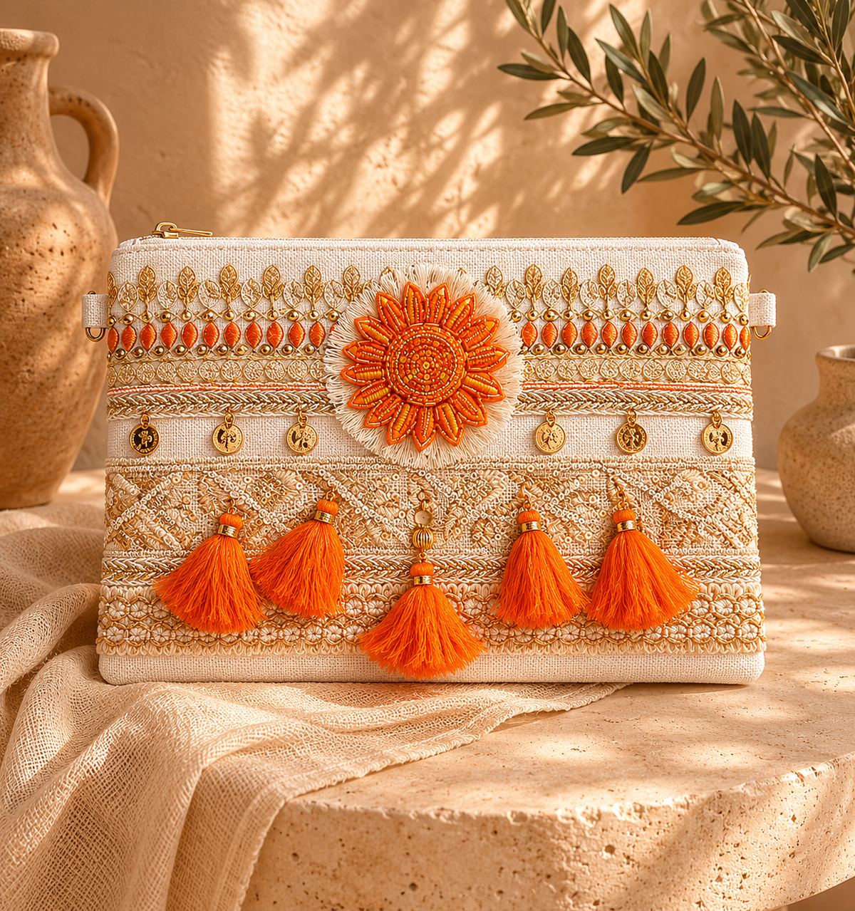 Handmade Shell Bag | Boho Coastal Clutch & Crossbody Bag | HerEdits - HerEdits