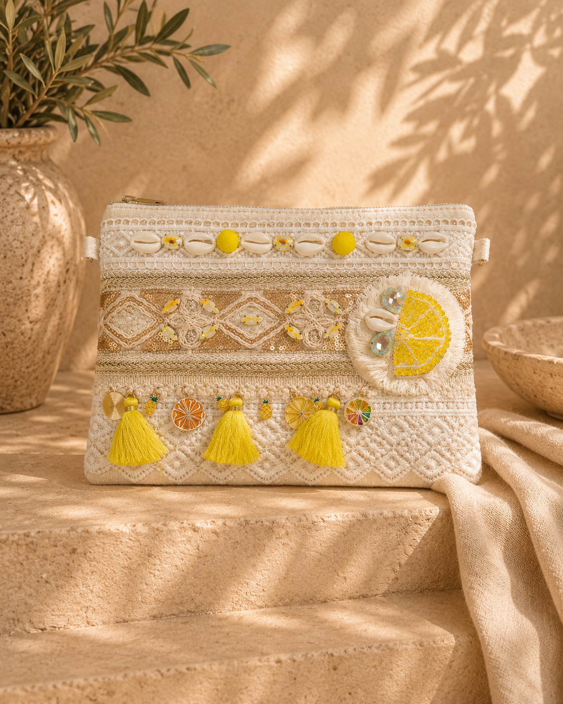 Handmade Shell Bag | Boho Coastal Clutch & Crossbody Bag | HerEdits