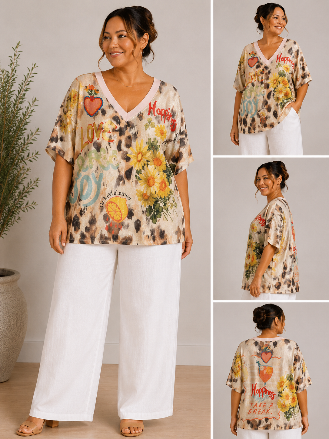 Oversized Graphic Print Top | HerEdits