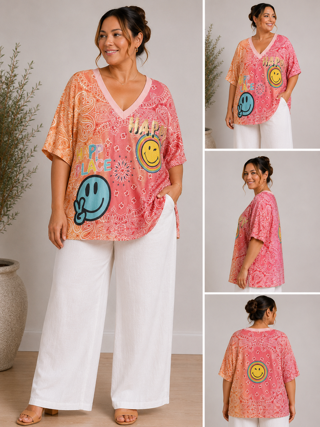 Oversized Graphic Print Top | HerEdits