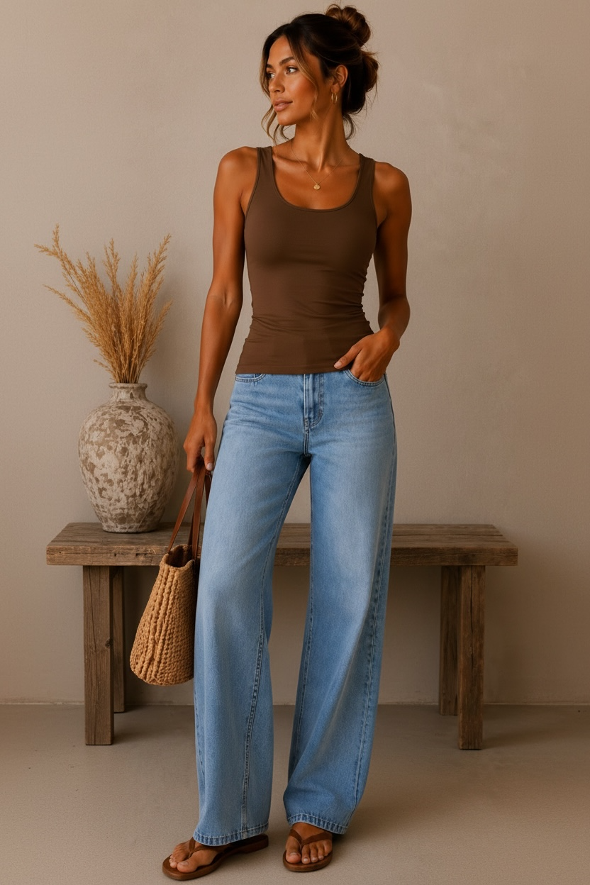 Soft Stretch Scoop Neck Vest